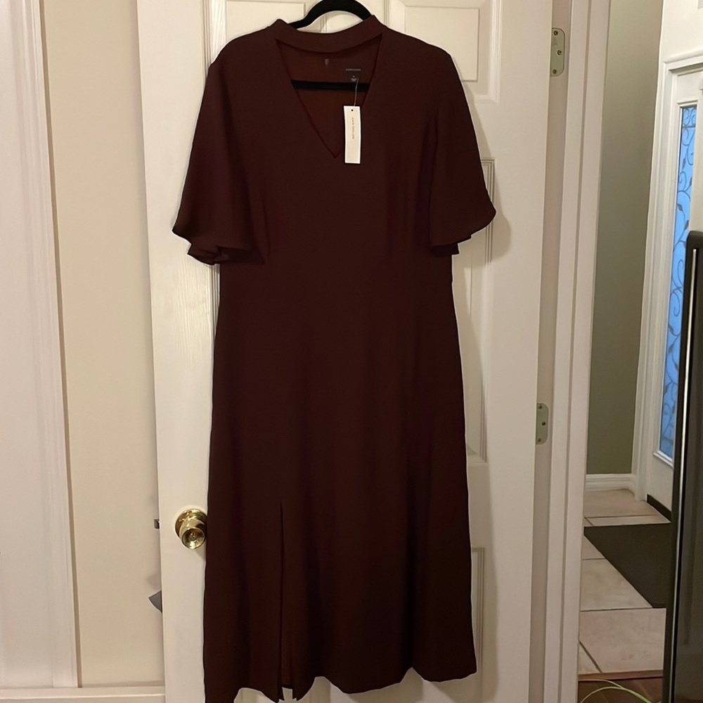 Ann Taylor Burgandy/Maroon Maxi Dress